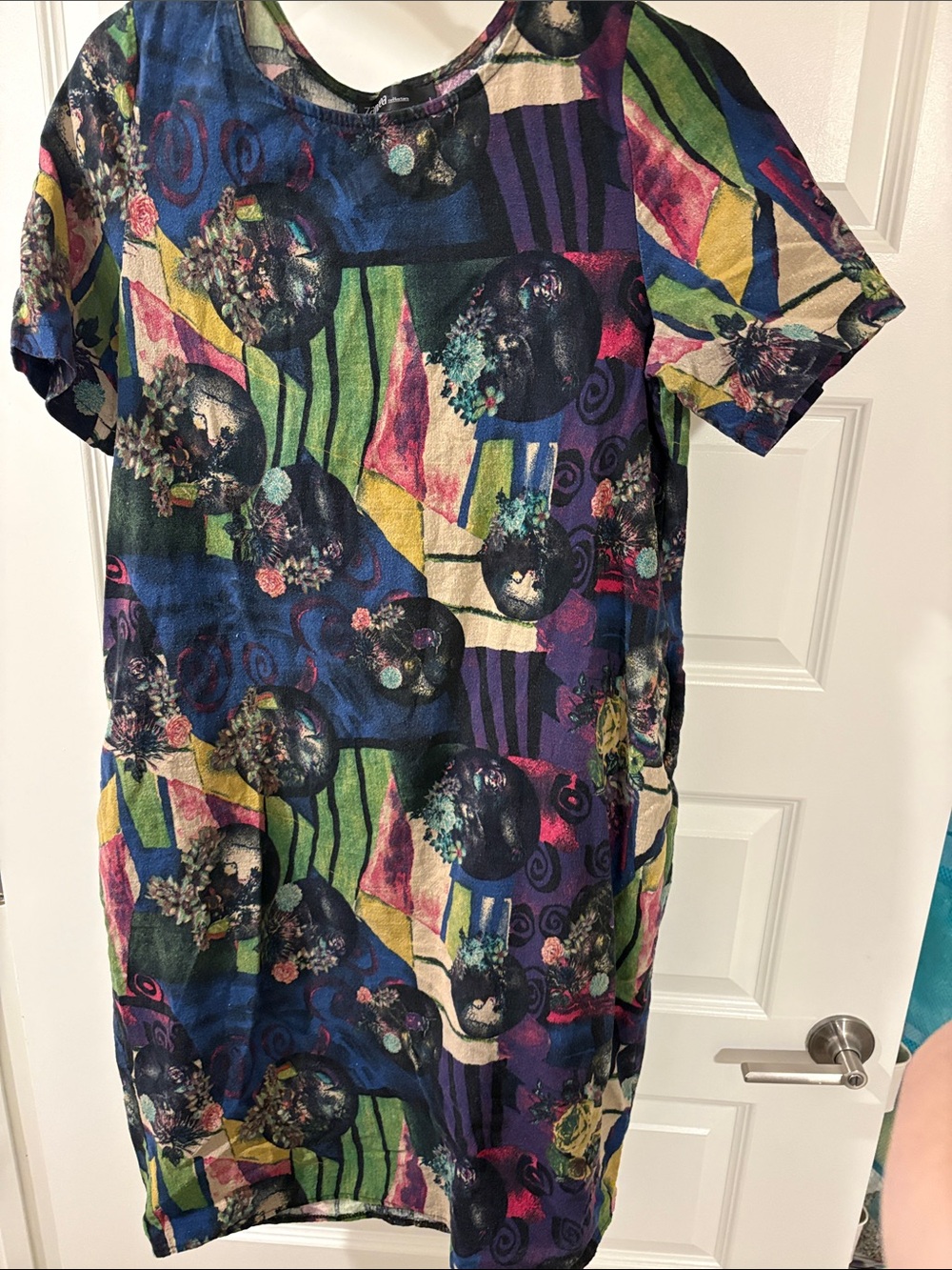 Zanzea Multicolor Abstract Floral Asymmetrical Dress